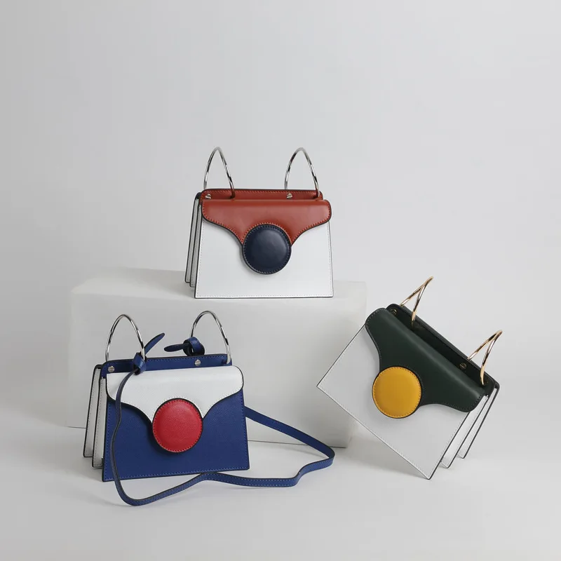 

Super seabob 2018 New Pattern High Quality Color Matching Mini Package Fashion Shoulder Small Square Messenger Bag Woman DA117