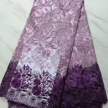 

Madison Hot Sale Guipure French Lace Fabrics African Embroidery Tulle Lace Fabric For Dress Nigerian Tulle Lace Fabrics