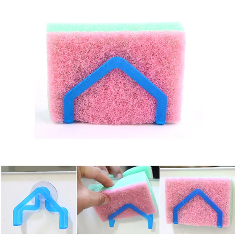 Multifunction Kitchen Sink Suction Holder Sponges Scrubbers Soap Storage Rack Suction Cup Sponge Holder Kitchen Drying Rack