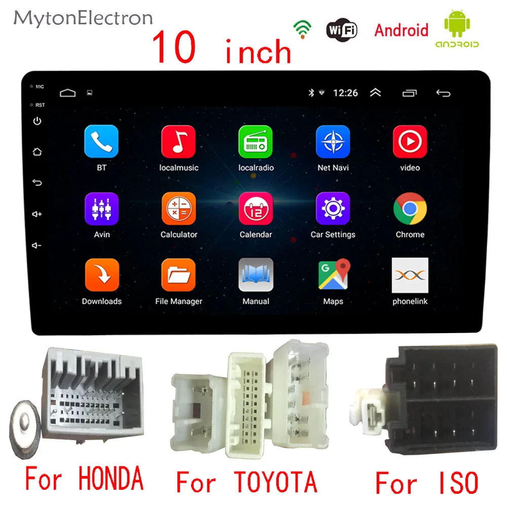 

10.1'' Android Car Radio GPS Navigation Autoradio Multimedia Player Bluetooth WIFI Mirror Link For Volkswagen Honda Toyata