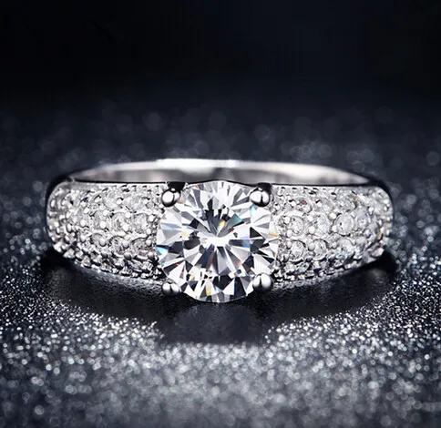 

H:HYDE Silver Color Rings For Women Wedding Jewelry Bijoux zirconia vintage Accessories Engagement Bague Bijouterie