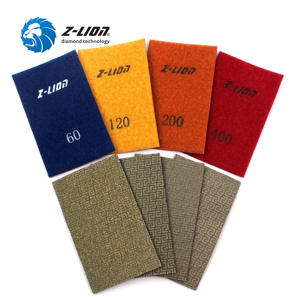 Z LION 4 Sheets Sandpaper 90*55mm Diamond Polishing Abrasive Sanding