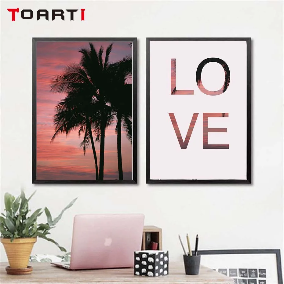 

Sunset A Romantic And Beautiful Love Landscape Wall Art Canvas Poster And Print Canvas Painting Decor Picture For Living Room