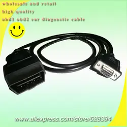 DHL EMS OBD 2 авто Интимные аксессуары разъем для диагностики адаптер сканера автомобиля OBD2 16pin 16 контактный разъем DB9 RS232 женский кабель