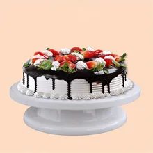 27,5 см 10 дюймов пластиковая Поворотная тортовница для торта вращающийся стол DIY инструмент для выпечки противоскользящая круглая подставка для торта вращающийся инструмент для украшения торта