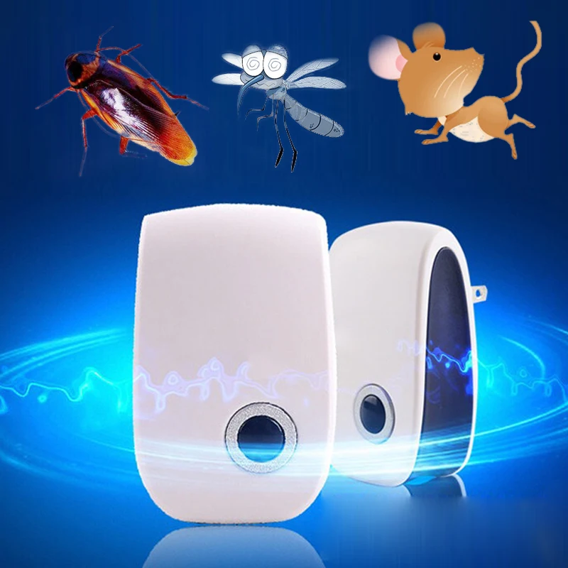 

Ultrasonic Electronic Anti Mouse Cockroach Pest Control Rodent Repeller For Mosquito Bugs Mice Rat