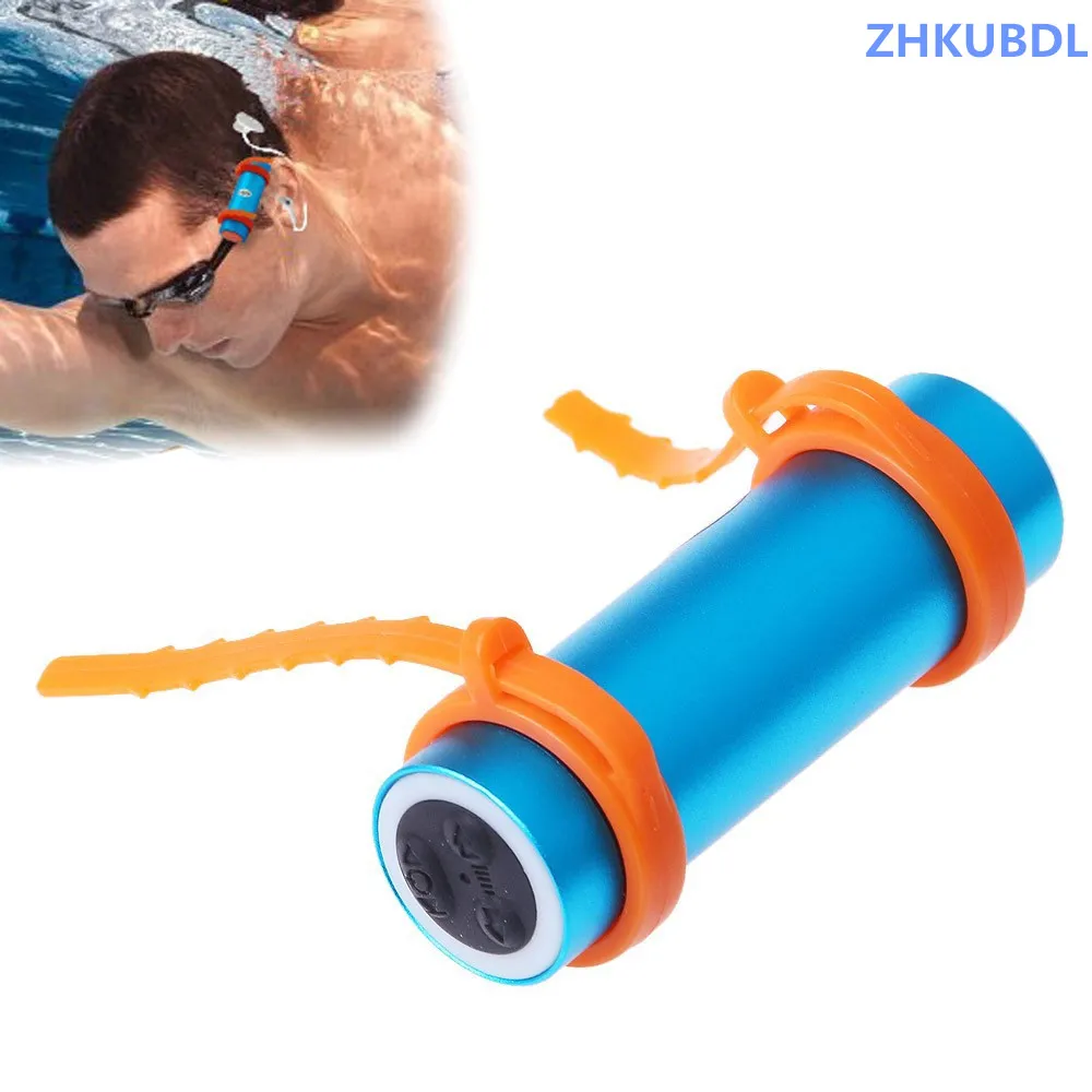 

ZHKUBDL Swimming Waterproof MP3 Player 4GB 8GB for FM Radio Headphones Diving USB Charging Cable Arm Brand