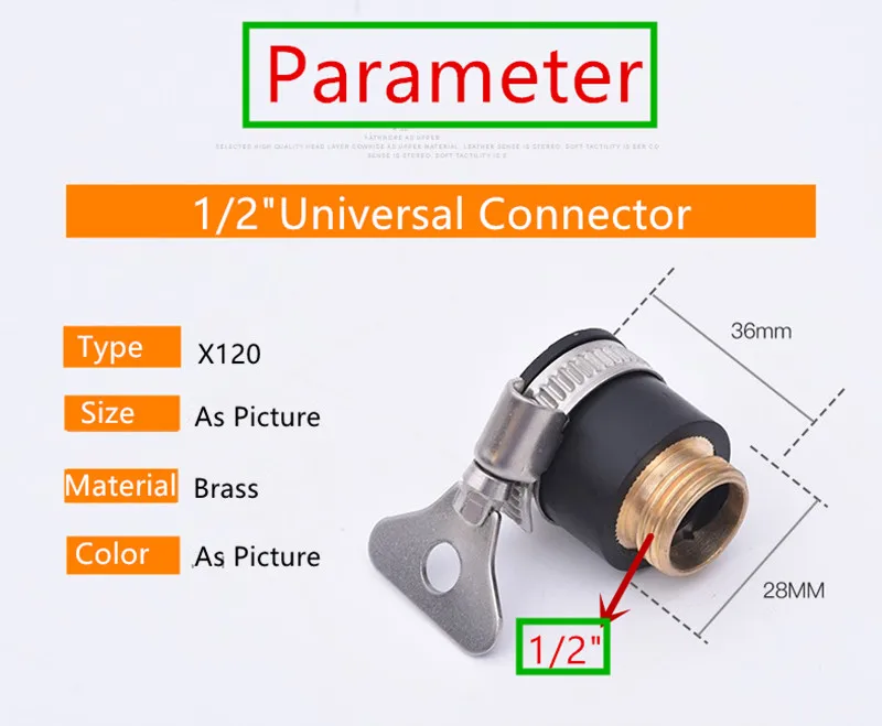 Универсальный разъем с 1/" Садовый шланг Conenctor набор Быстрый соединитель, кран разъем для полива сада Автомойка X808