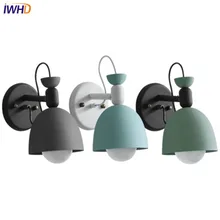 IWHD Nordic Loft Style Modern Wall Sconce Adjust Iron LED Wall Light Fixtures For Study Bedside Wall Lamp Home Lighting simple long arm iron adjust wall sconce modern led wall lamp loft style rotating bedside wall light fixtures indoor lighting