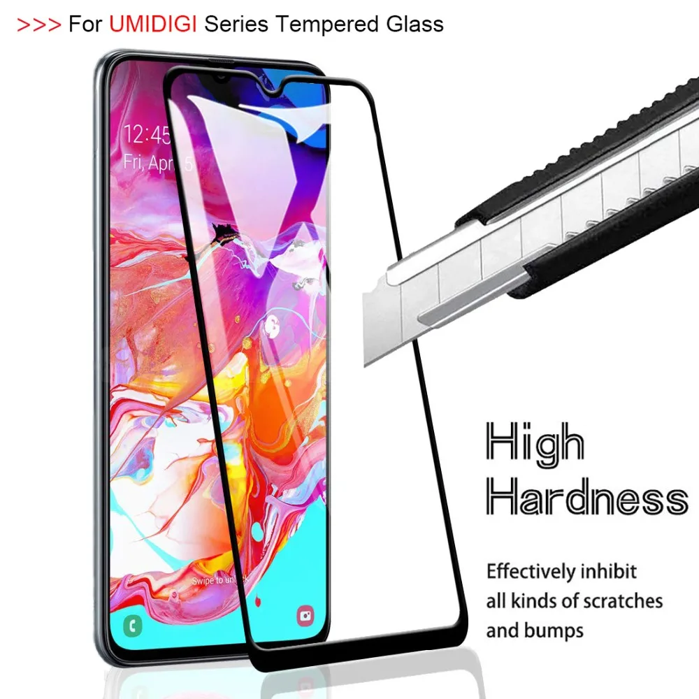 

9H Full Glue Cover Tempered Glass for UMIDIGI Power F1 PLAY One Max Screen Protector for UMI F1 S3 Pro 6.3 Inch Protective Film