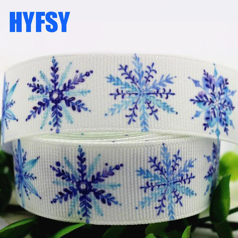 Hyfsy 10026 22 25 мм зеленая Рождественская лента 10 ярдов самодельные банты для волос ручной работы с подарочной упаковкой Новогоднее украшение корсажная лента
