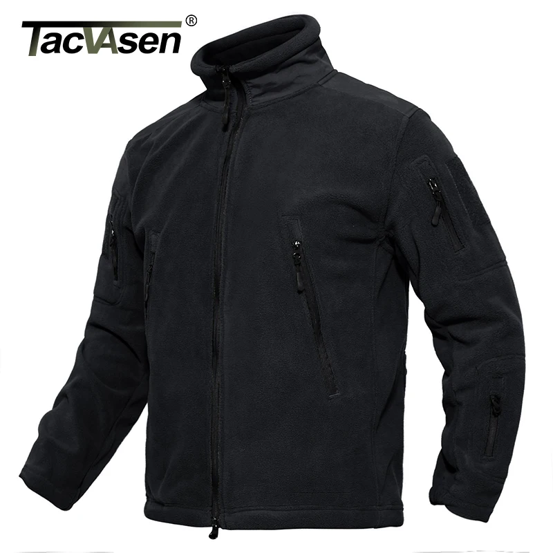 TACVASEN, армейская флисовая куртка, брендовая мужская куртка, пальто, зимняя теплая одежда, мульти карман, тактическая куртка, утепленные военные куртки