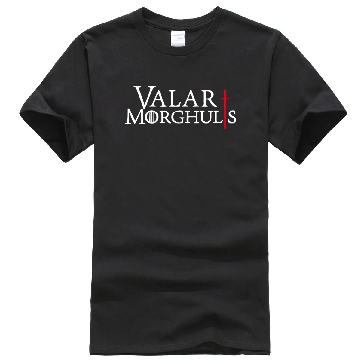 

Men's T-shirts summer 2019 Valar Morghulis letter The Song of Fire printed T-shirt fashion cool streetwear hip hop brand tops
