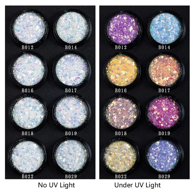 

UV Color Change Mica Powder Sunlight Reactive Sequain Glitter Resin Jewelry DIY