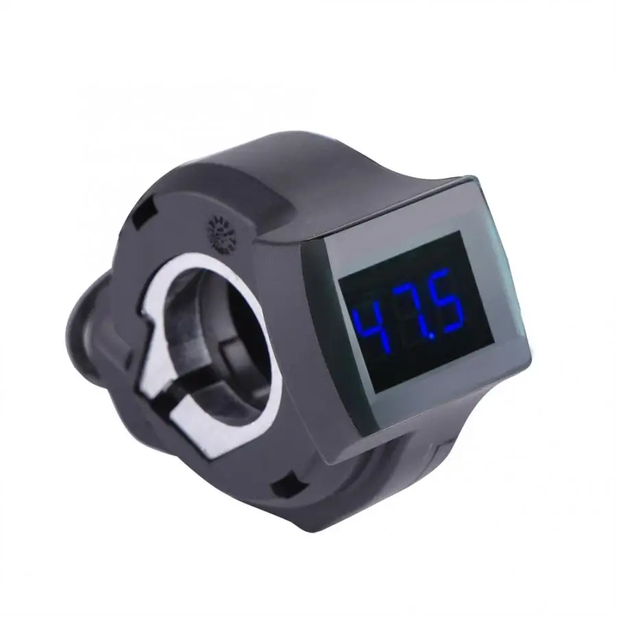 Electric Bicycle Voltage Display Handlebar Voltmeter Display for Scooter Electric Bike Bicycle E-bike Accessories