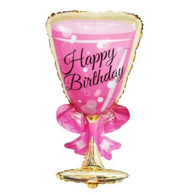 Ballons Couleur Champagne Coupe Vin Aluminium Decoration De Fete D Anniversaire Joyeux Nouvel An Accessoires D Ambiance Cadeau Decoratif Rose Aliexpress
