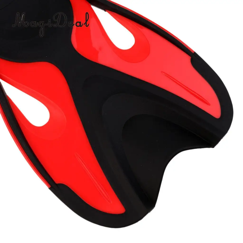 Swim Fins Short Training Open Heel Adjustable Snorkel Flippers For Kids Water Sports Snorkeling Scuba Diving Swimming Pool Acces