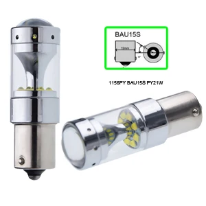 2 шт. 1156 ba15s p21w py21w bau15s 1157 bay15d p21/5 Вт Светодиодный светильник с c'ree xbd 60 Вт Авто led фонарные лампочки Автомобильные светодиодный светильник для укладки волос 12V 24V DC - Испускаемый цвет: BAU15S