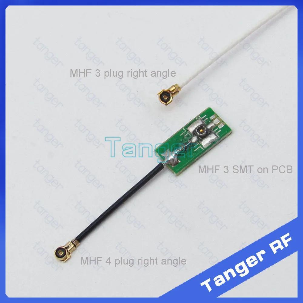 

IPX MHF3 female socket on PCB to MHF4 plug right angle connector OD 0.81mm diameter Coaxial Jumper cable 8cm 3in for Wifi Router