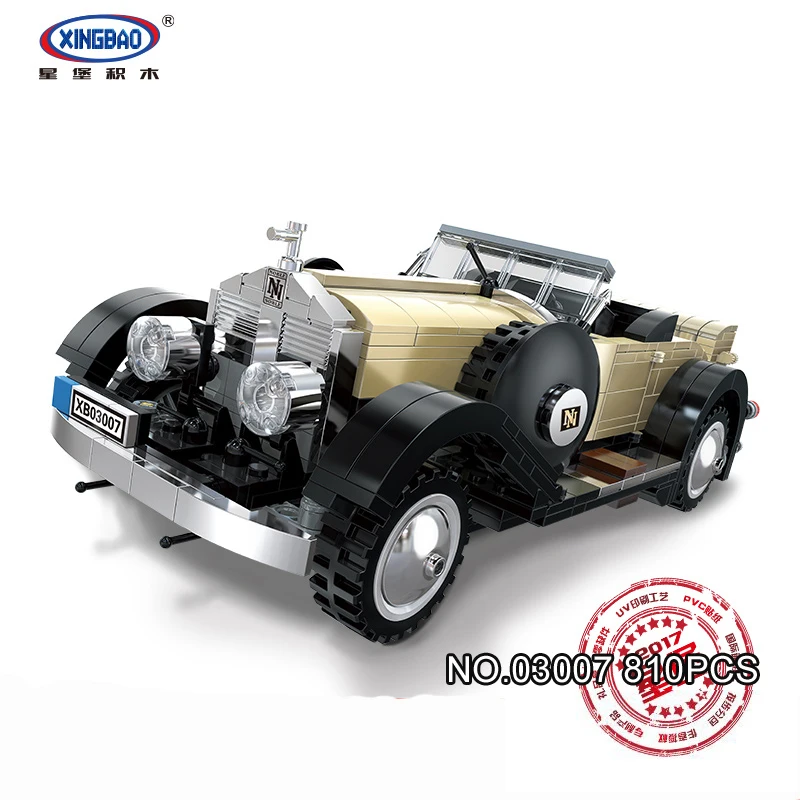 

XingBao 03007 810Pcs Creative Block MOC Technic Series The Rolls-Royce Noble Set Educational Building Blocks Bricks Toy Model
