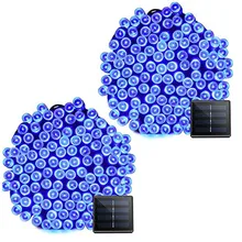 22 м 200 светодиодный солнечный Сказочный светильник Рождественская уличная гирлянда светодиодный полосный светильник Открытый водонепроницаемый для сада лампа для свадьбы