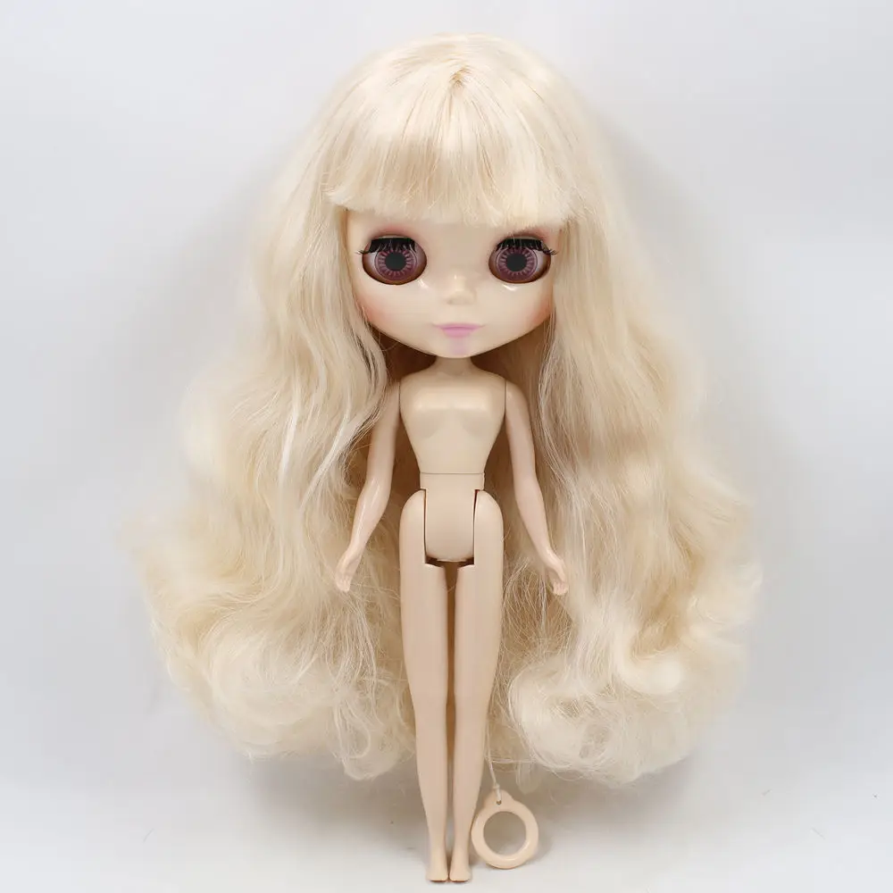 Free shipping Nude Blyth Doll Series No. BL3139/340 For Light Brown curly hair with bangs Factory Blyth - Цвет: nude doll