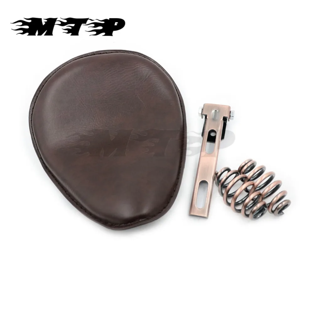 Коричневый кожаный чехол для сиденья Solo 3 &quotпружинный кронштейн Kawasaki Vulcan 800 VN500