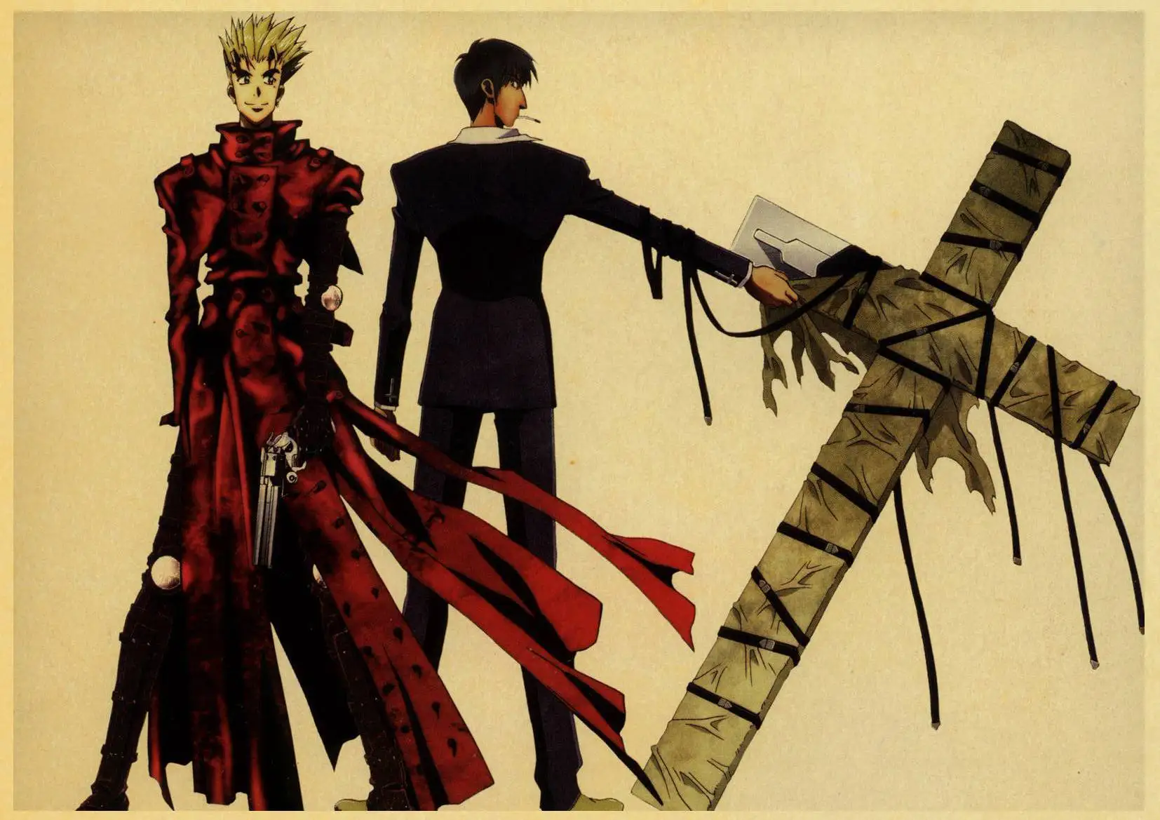 Trigun аниме Ретро плакат стикер бар настенные наклейки декоративные настенные украшения дома
