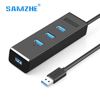 

SAMZHE USB HUB Converter Super Speed 4 Ports 1.2m usb 3.0 hub Splitter with Micro Usb Interface for Laptop PC Computer phone
