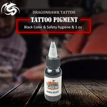 Чернила для тату Dragonhawk 1 унция черные 30 мл Быстрая SL067