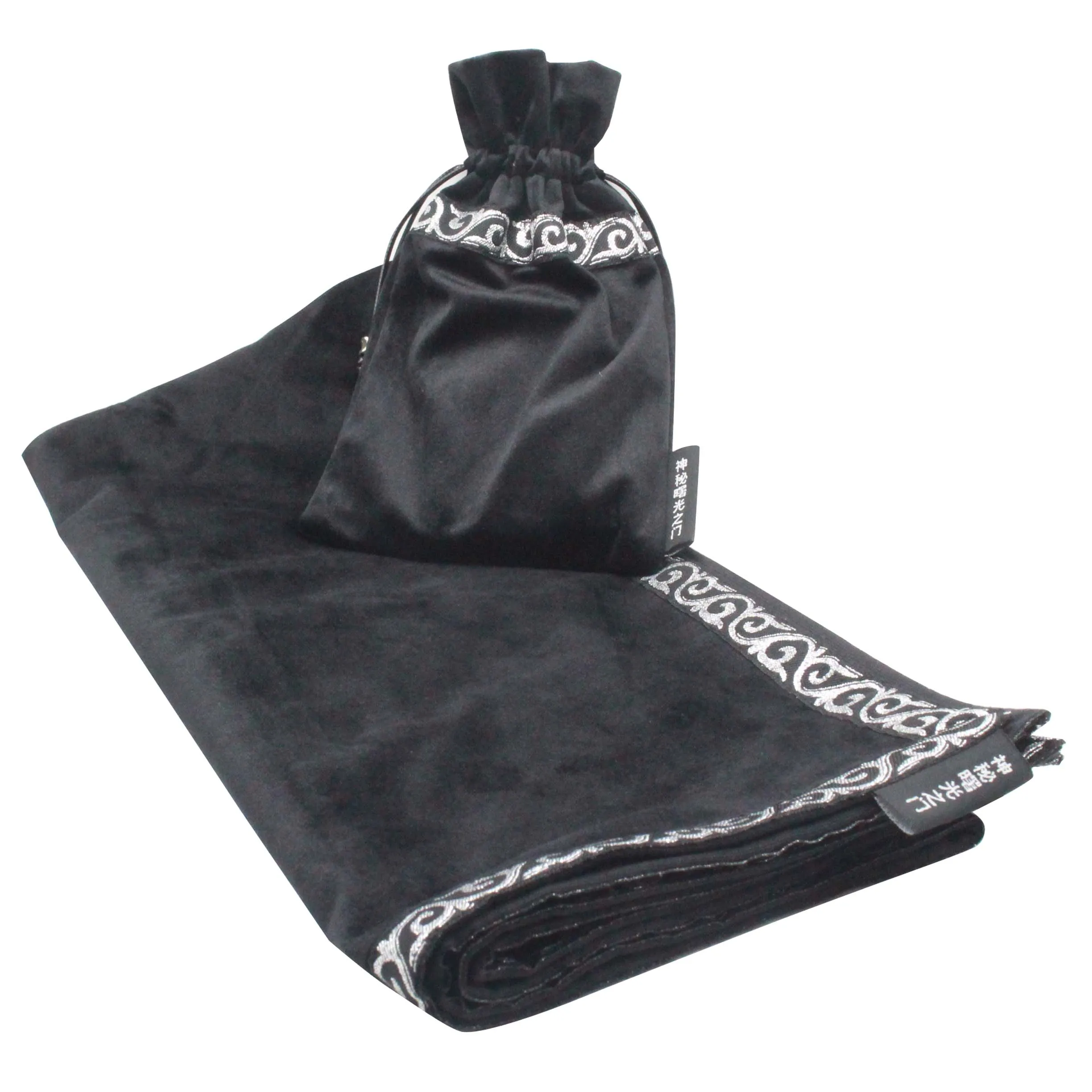 64x64cm Altar Tarot Tablecloth With Bags blanket carpet Flocking Fabric , Tarot cards game Board Game Accessories purpleredblue