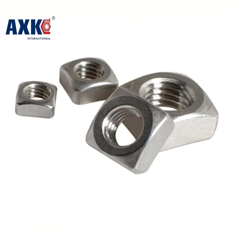 10pcs/lot High Quality 304 Stainless Steel A2 70 M8 Square Nut M8