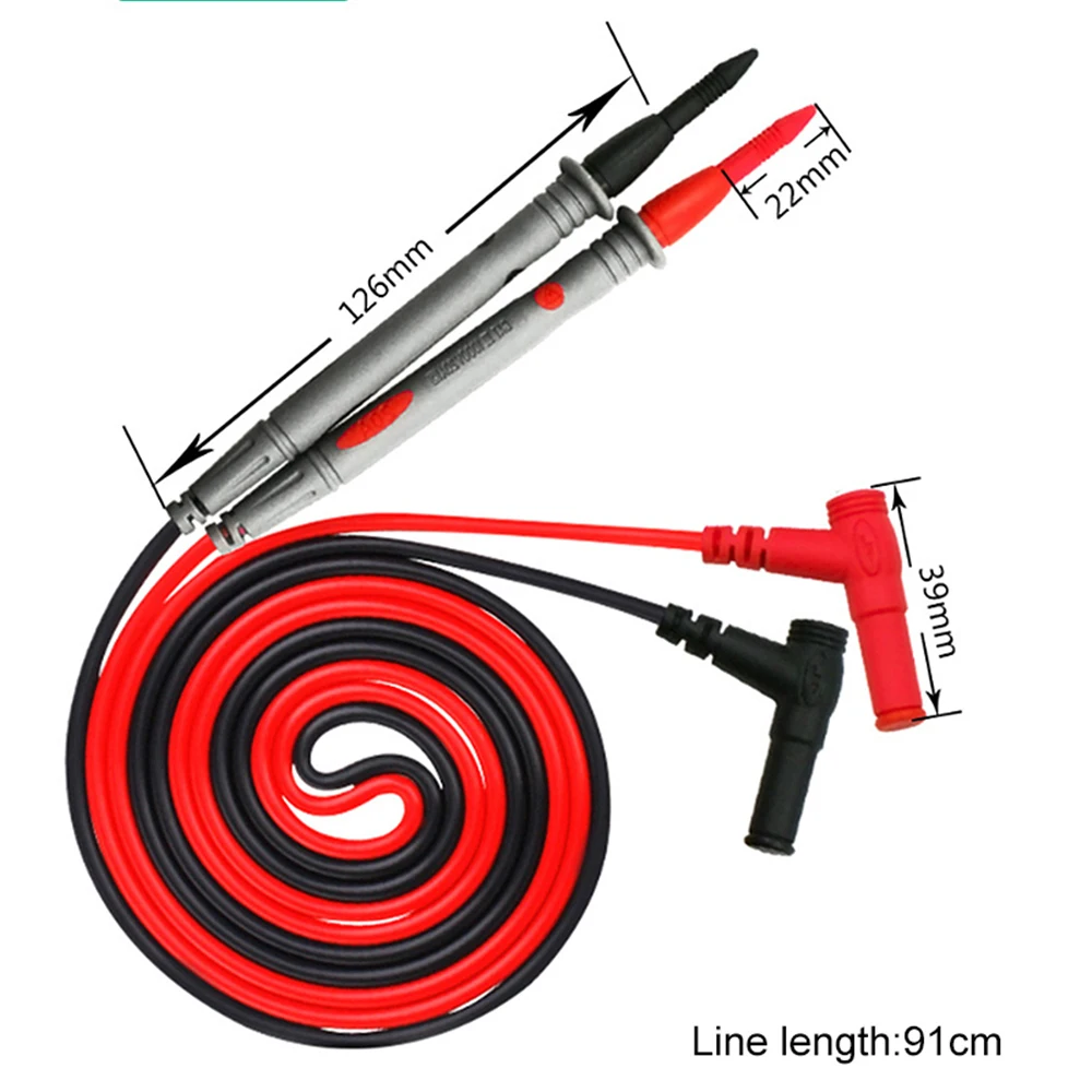 

1 Pair 20A Silicone wire Pen Universal Probe Test Leads Pin for Digital Multimeter Needle Tip Multi Meter Tester Probe