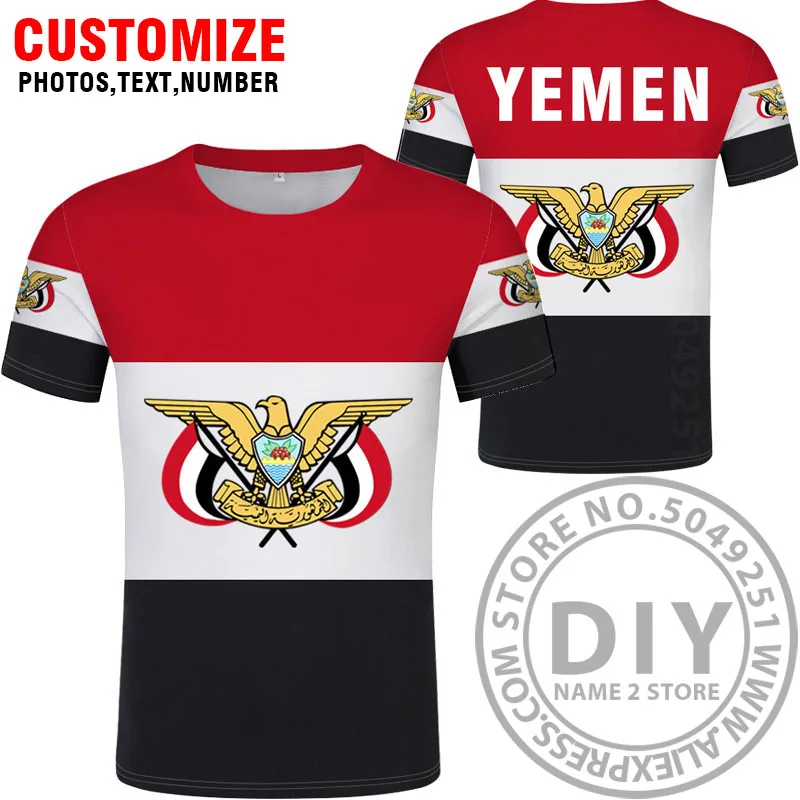 YEMEN футболка diy изготовление под заказ имя номер yem футболка Национальный флаг ye islam arabi арабская страна РЕСПУБЛИКА печать фото одежда - Цвет: Style 3