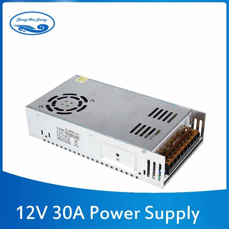 110 V/220 V DC Питание 12V 30A бесщёточные Регулируемый Питание 360W Светодиодный драйвер адаптер для Светодиодные ленты светильник