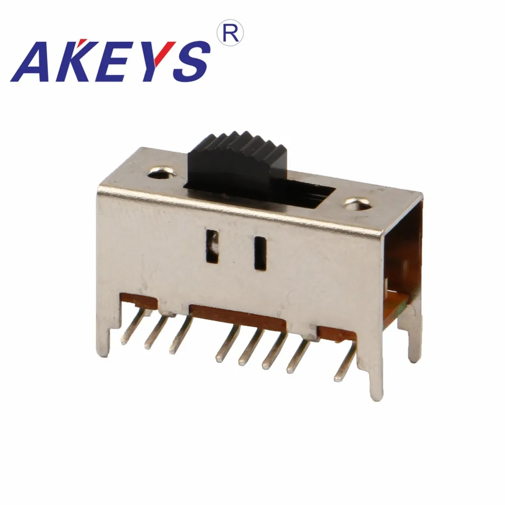 

SS-43D21 4P3T Four pole three throw 3 position slide switch 16 pin DIP type with 4 fixed pin handle heights can be customized
