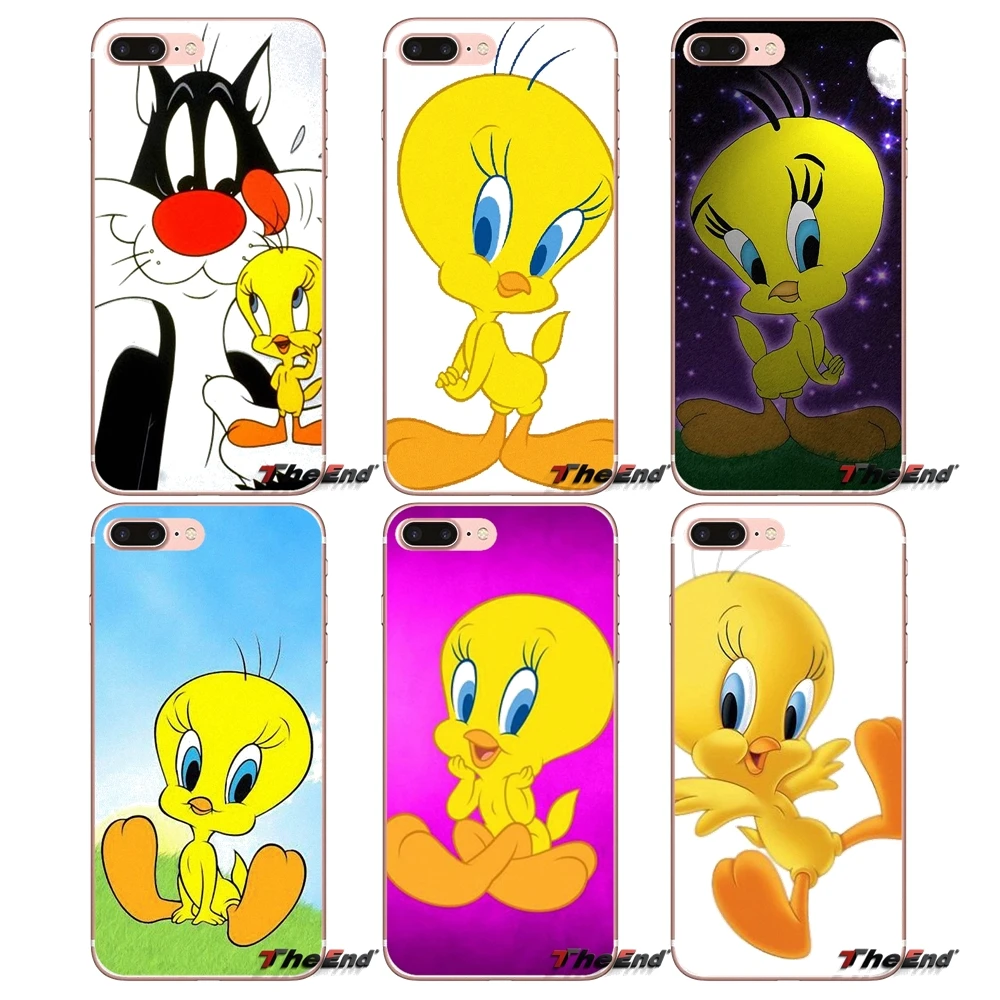 Чехлы для Samsung Galaxy S2 S3 S4 S5 MINI S6 S7 edge S8 S9 Plus Note 2 3 4 5 8 Coque Fundas Anime Tweety Bird looney tunes