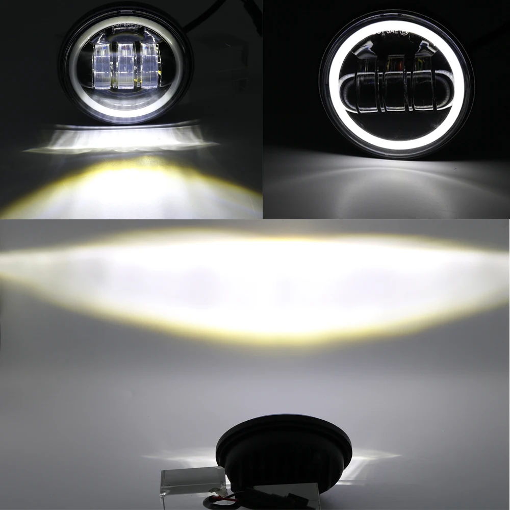 Для мотоцикла Harley 2шт 4 5 дюймов светодиодный противотуманный светильник DRL Led