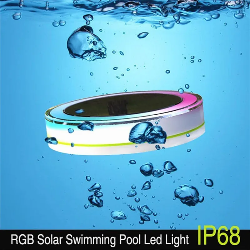 

Solar LED RGBW Round Swimming Pool Light Color Changing Pool Pond Floating Lamp Garden Party Decor Light With Remote Controller