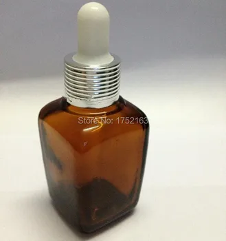 

2017 Hot Sale 15ml Cosmetic Dropper Bottle Brown Square Glass Bottles, Oil Containers,cosmetics Packaging