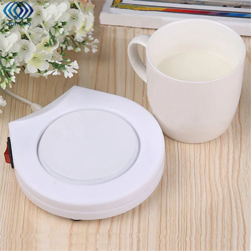 

Electric Powered Cup Warmer Heater Pad 220V Hot Plate Coffee Tea Milk Mug US Plug White Household Office