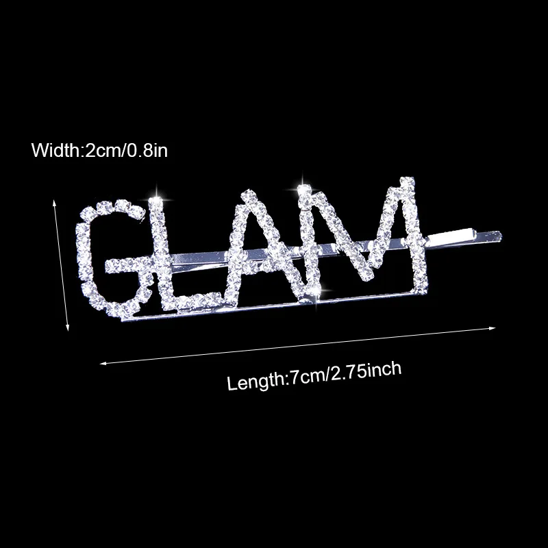 1 шт. GLAM/DRIPPIN/X Кристальные блестящие стразы заколки для волос буквы заколки для волос заколки аксессуары для укладки волос для женщин и девушек