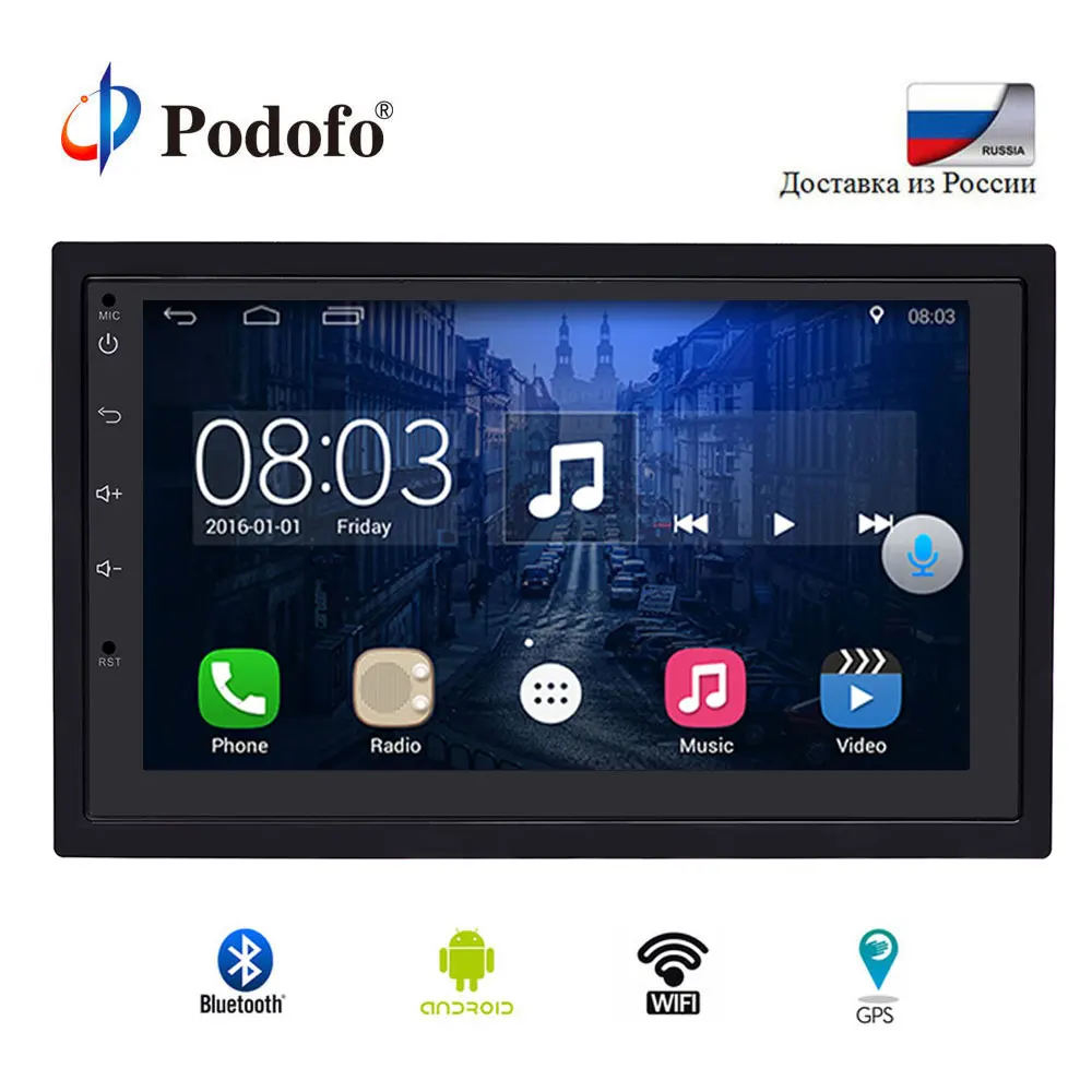 

Podofo 2Din Car Radio GPS Navigation Autoradio Android 6.0 Touch Screen Wifi Car Audio Player USB Bluetooth Universal For Nissan