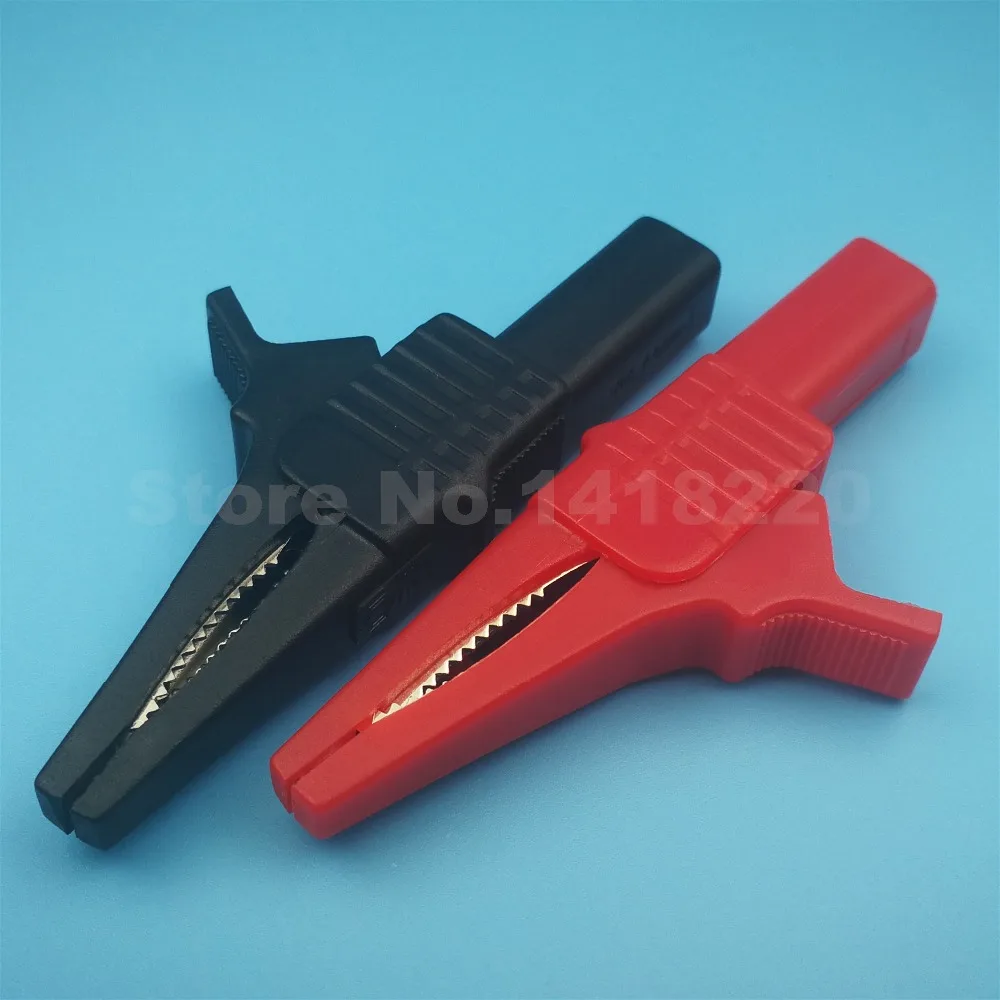 

2Pcs Insulation 32A 1000V Large Alligator Clip for 4mm Banana jack Multimeter Pen HV Test Battery Test Automotive Crocodile Clip