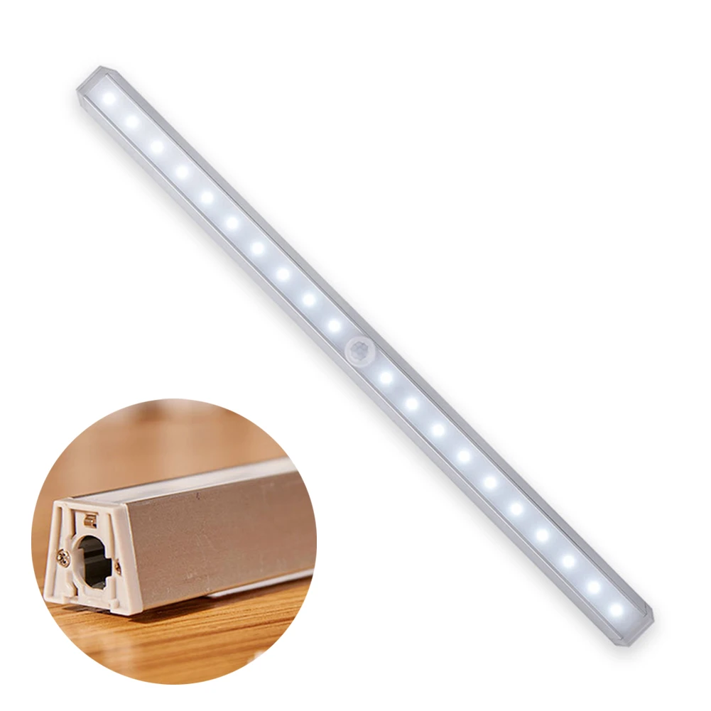 

20 LED Night Garage Stairs Wireless PIR Closet Magnetic Motion Sensor Kitchen Wall Activated Drawer Cabinet Light Wardrobe