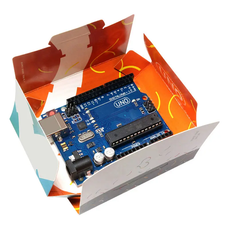 10 шт./лот UNO R3 MEGA328P с USB кабель + официальный коробка|uno r3|uno r3 unouno for arduino |