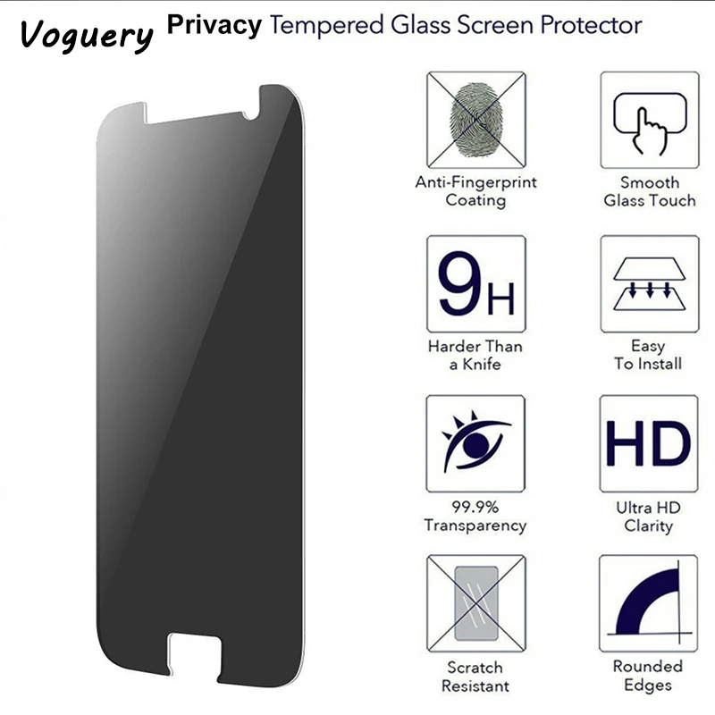 

For S5 S6 S7 Screen Protector Privacy Anti-Spy Tempered Glass Screen Protector Fiim Shield for Samsung Galaxy S6 S5 S7/SM-G930A