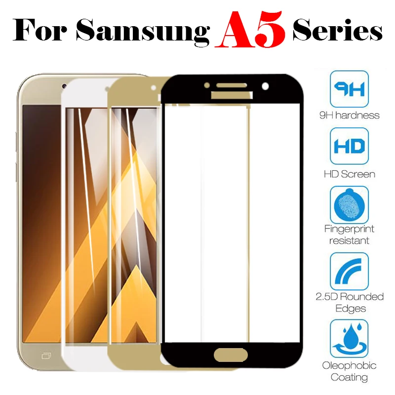Защитное стекло для Samsung Galaxy A5 2018 2017 2016 cam tremp защита экрана закаленное glaxay A 5 5A