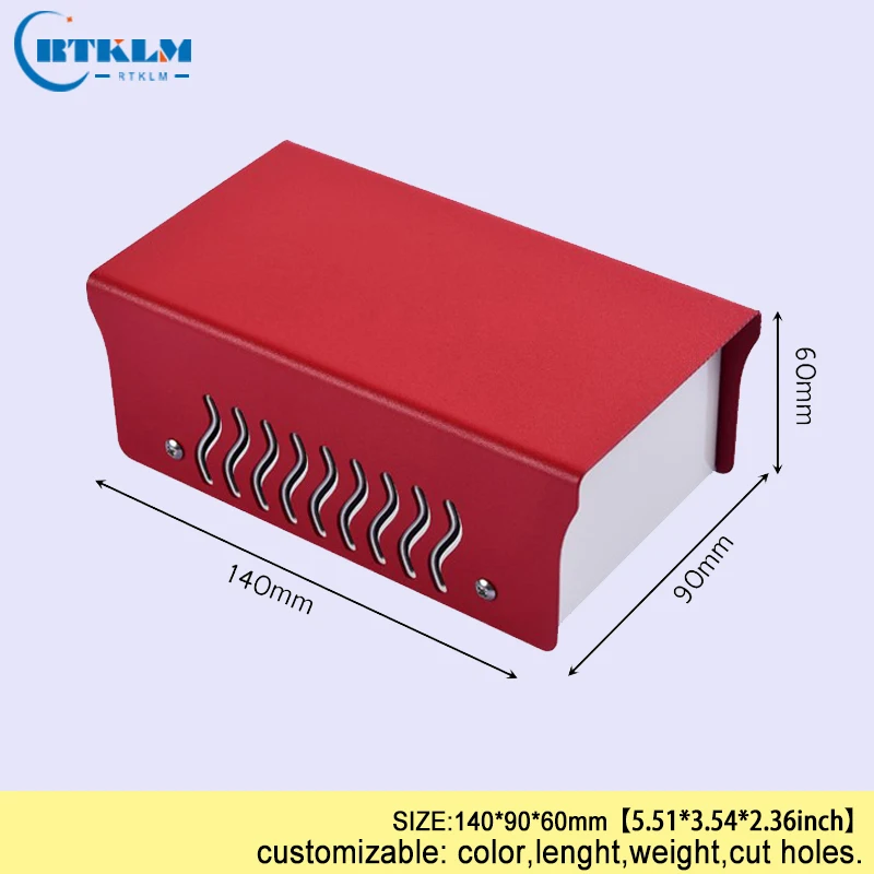 Железный корпус DIY электрическая коробка железная распределительная коробка Железный чехол для инструментов на заказ Рабочий стол высококачественный корпус 140*90*60 мм