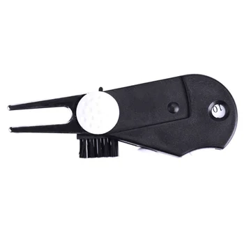 

1 Pcs Steel Golf Divot Repair Switchblade Tool 5-in-1 Pitch Cleaner Golf Pitchfork Golf Accessories Putting Fork Dropship